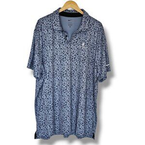 Nike Dri-Fit Golf Polo Shirt Mens Size XXL 2X Blue Gray Camo Dubs‎ Dread Logo